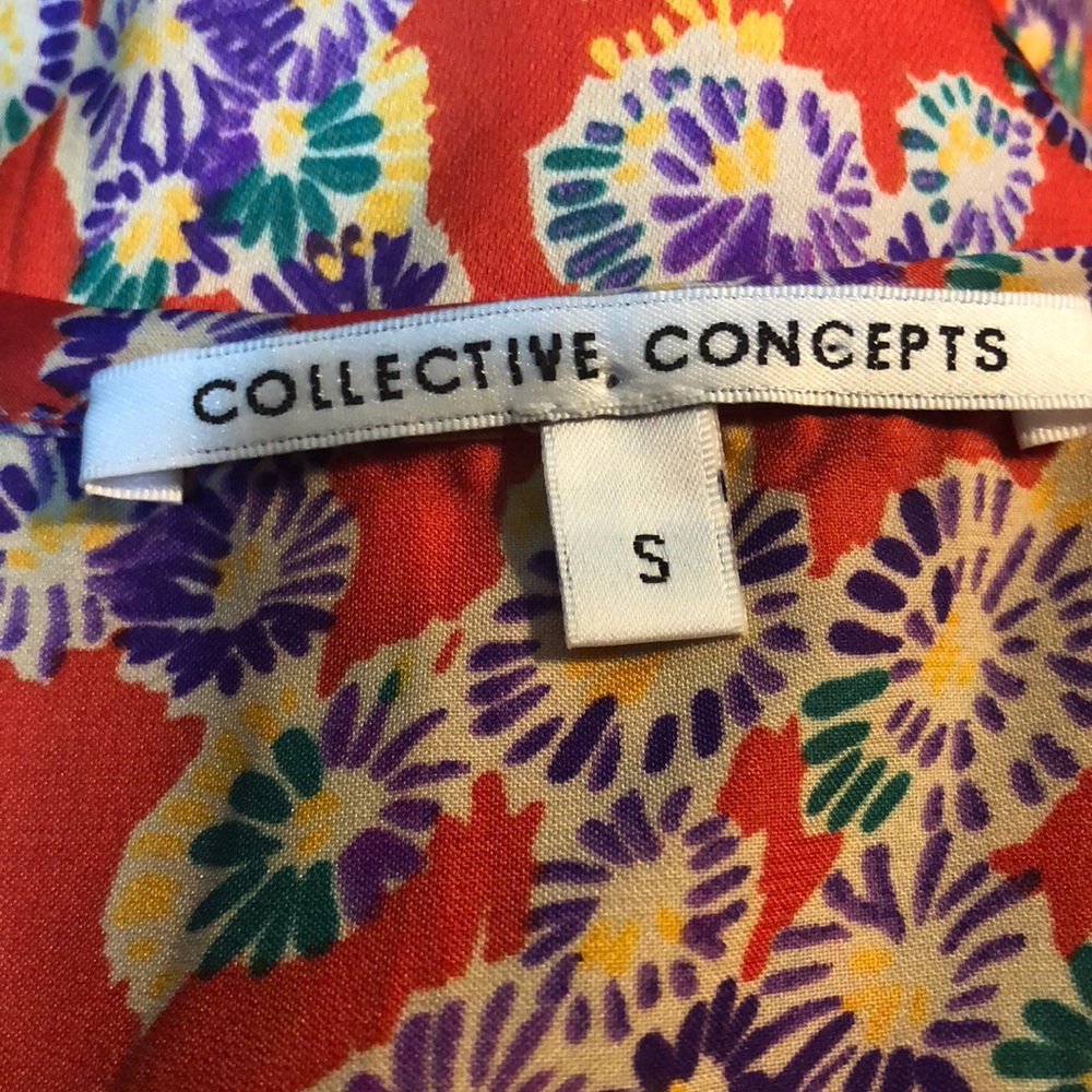 Collective Cocepts Red Floral Sundress SZ S - Picture 4 of 4